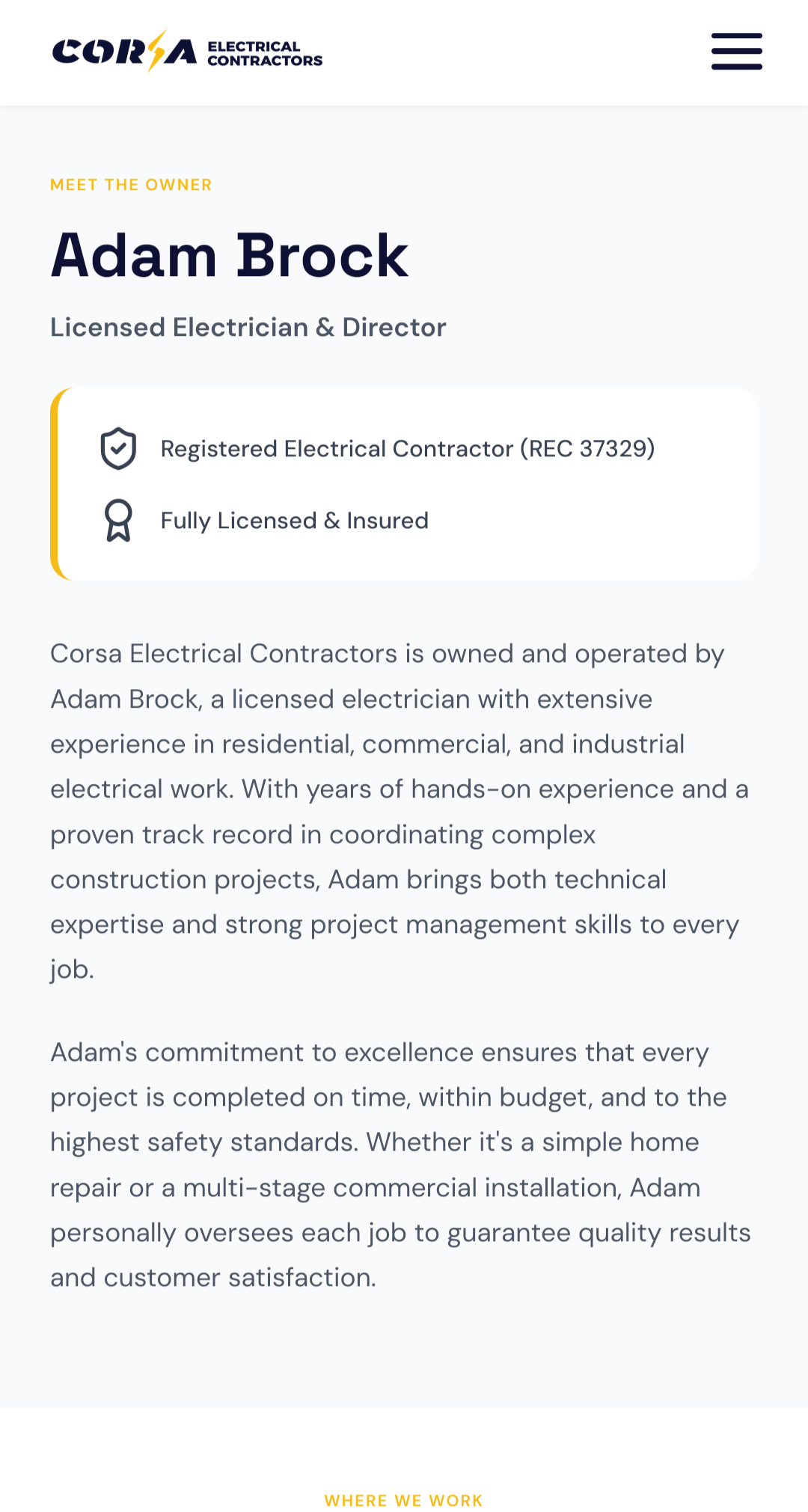Corsa Electrical mobile screen 3